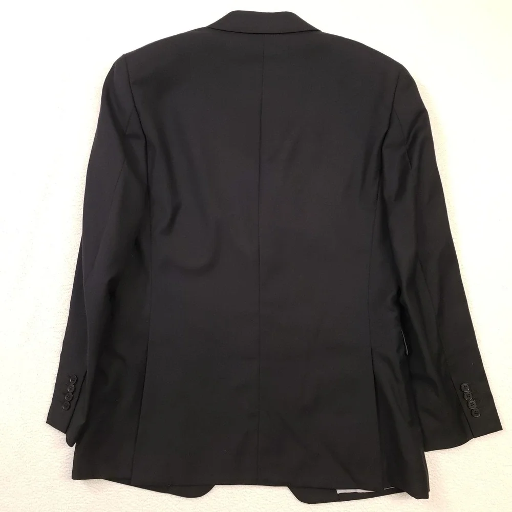 Charles Tyrwhitt Suit Jacket Mens 40R Black Super 110s Wool Slim Fit